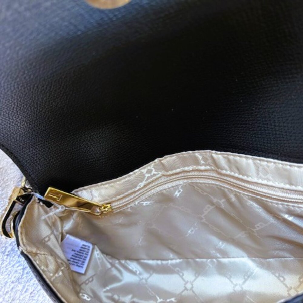 Ted Baker London Rory crossbody in black leather with gold hardware NWT - Picture 5 of 8